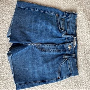 TopShop Jamie Jean Shorts | Size 25 | Medium Wash High Rise